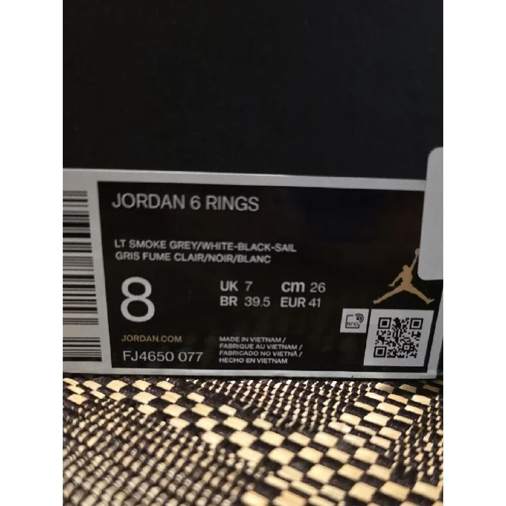 Air Jordan Men’s Sneakers - White & Light Gray Size 8 Brand New